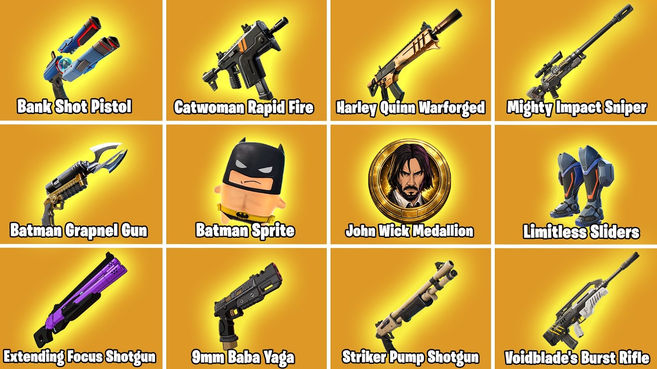 All Mythic items & Exotic Weapons in Fortnite! (Chapter 7 Season 3)