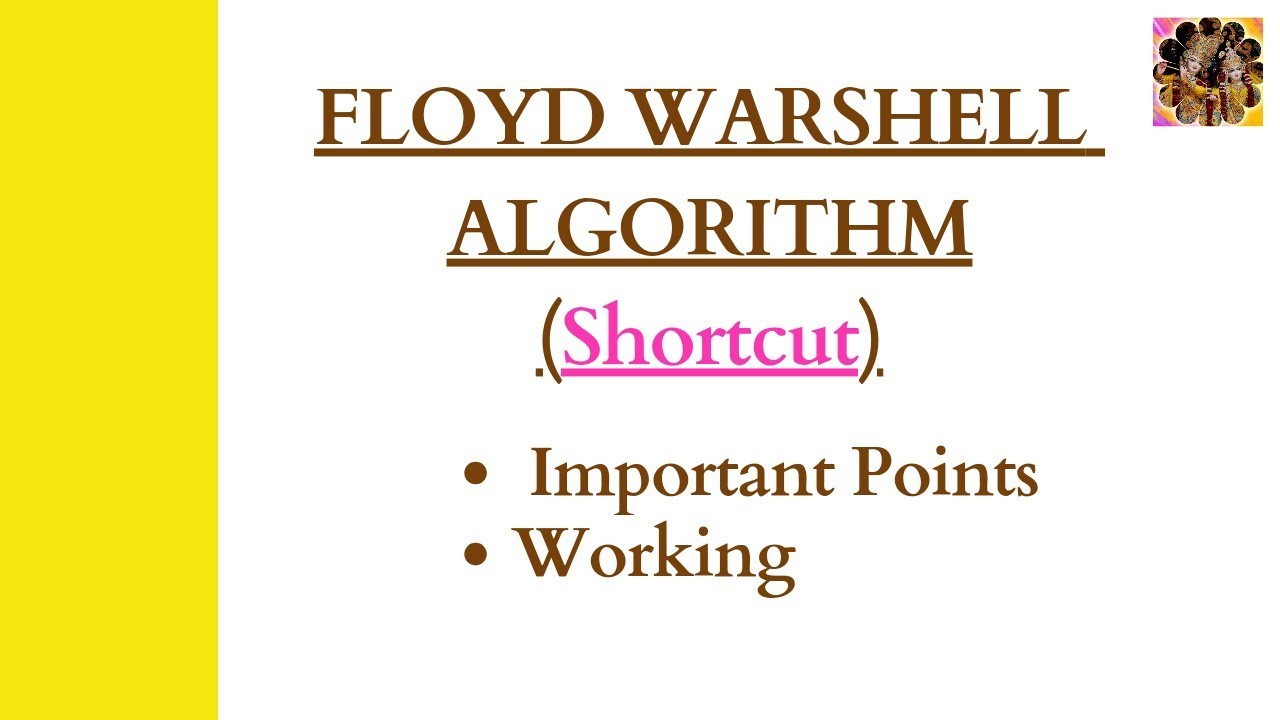 15. Floyd Warshall Algorithm working, shortest distance #graphtheory #discretemathematics
