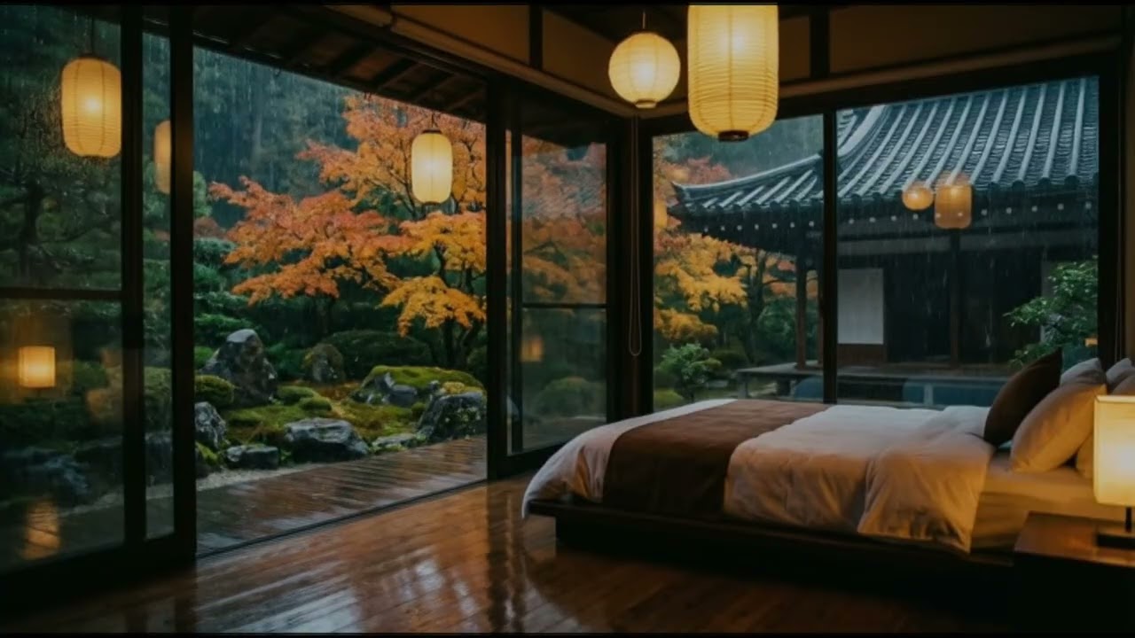 Dark Room Rain Sounds 🌧️ Relaxing Night Rain Ambience for Deep Sleep, Stress Relief & Calm Mind