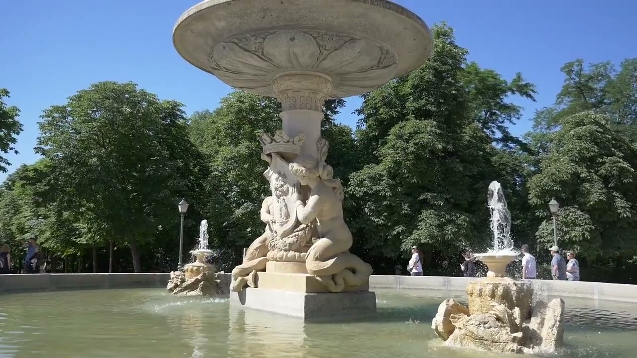 Fuentes historicas del Parque de Retiro en Madrid