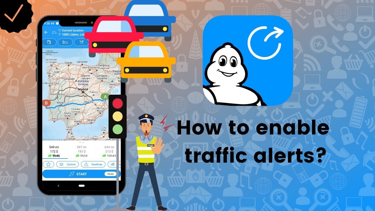 How to enable traffic alerts on ViaMichelin GPS?