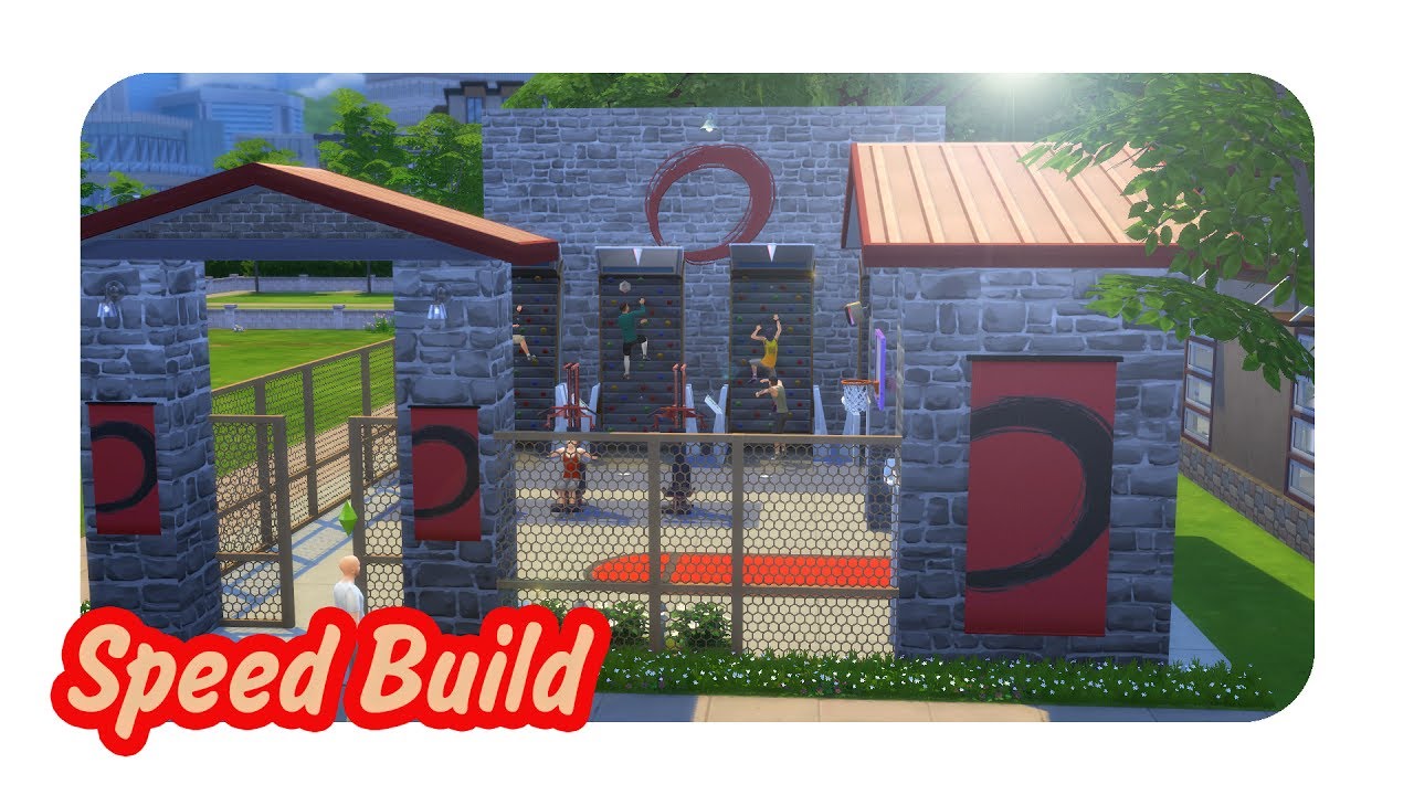 ROCK CLIMBING GYM | The Sims 4 Speed Build