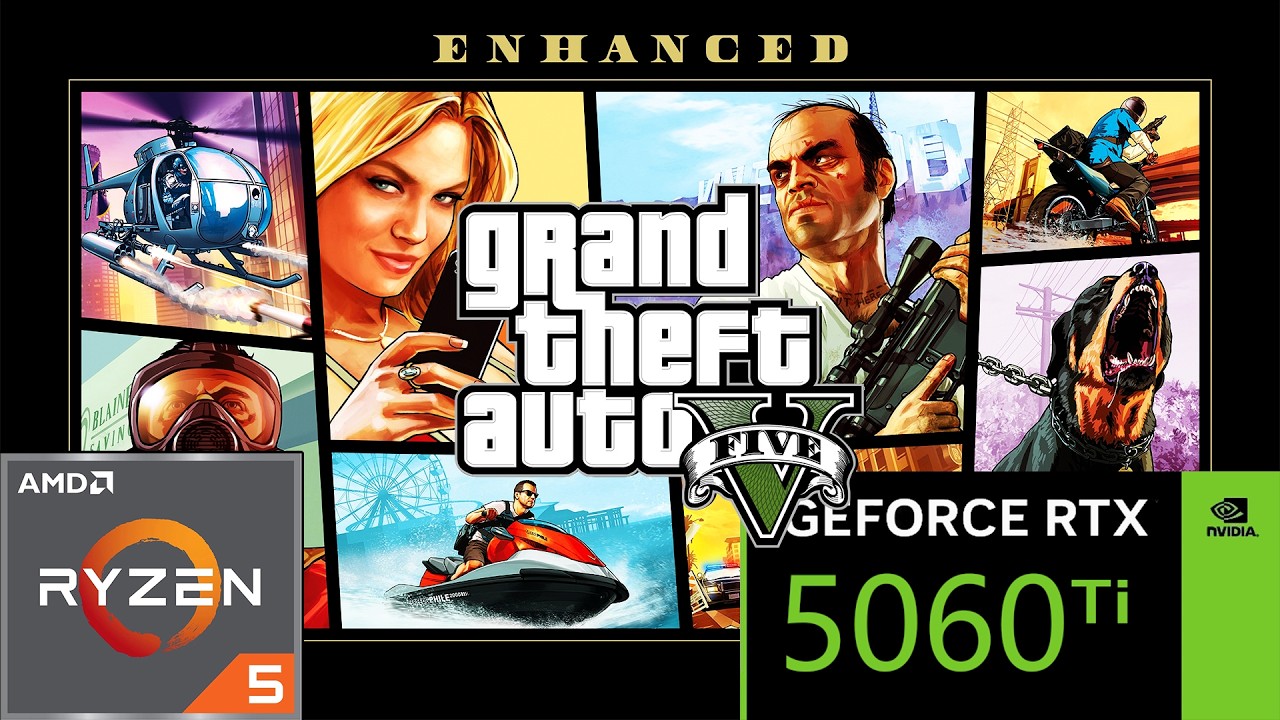 GTA V Enhanced | RTX 5060Ti | DLSS OFF/ON Tested | Épic Setting + Ray Tracing  1080p