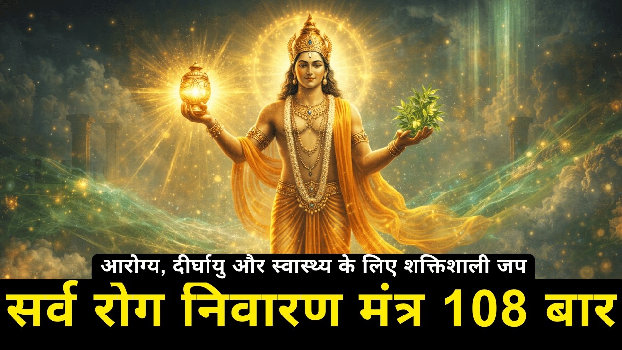 धन्वंतरी मंत्र 108 बार | सर्व रोग निवारण मंत्र | hanvantari Mantra for Health & Recovery