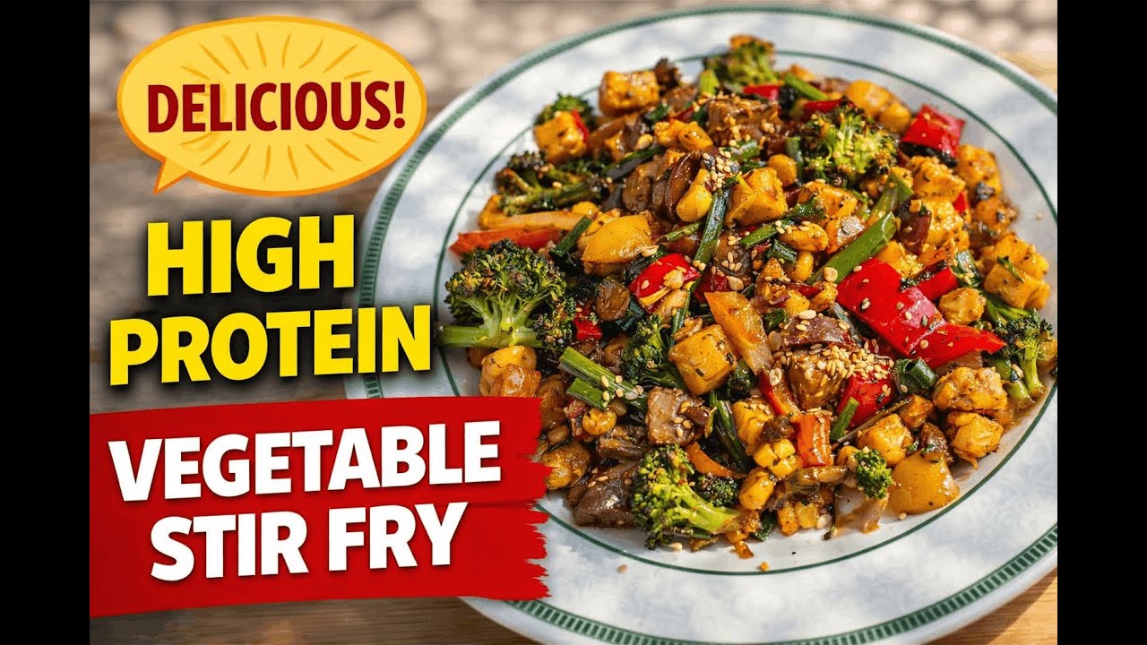 High Protein Vegetable Stir Fry | Broccoli Paneer Stir Fry