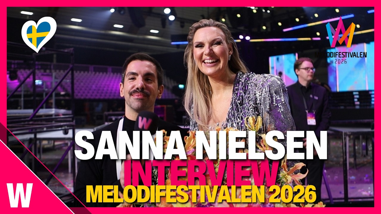 🇸🇪 Sanna Nielsen reacts after qualifying for the final from Melfest heat 5 with 