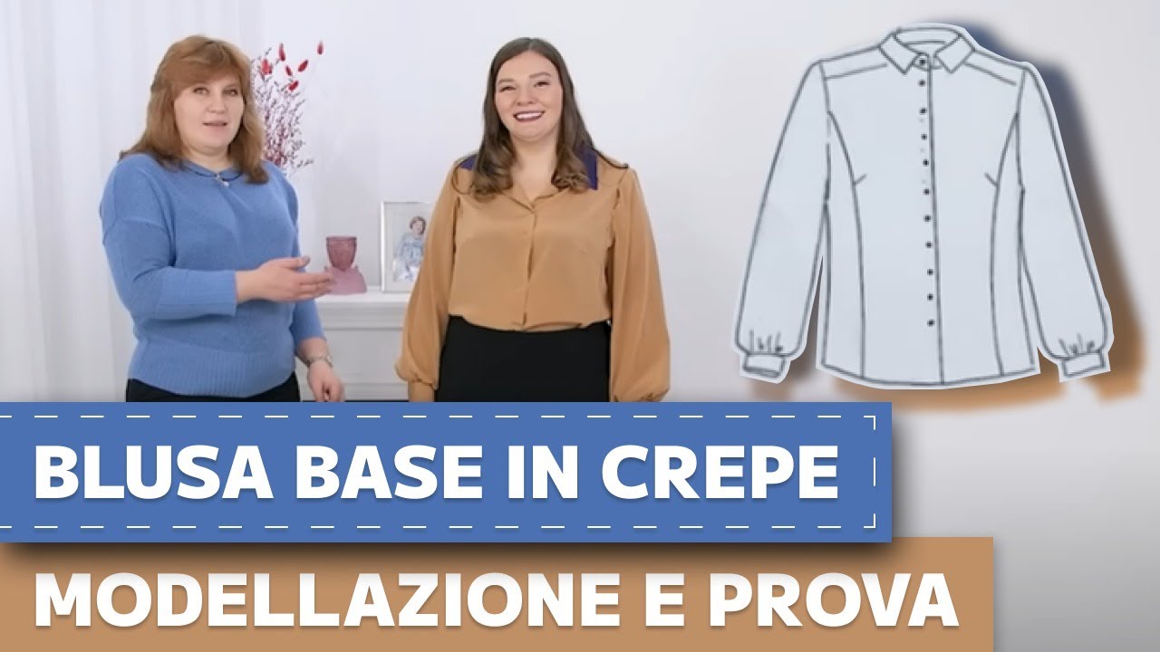 Camicetta base in seta.  Modellazione, taglio e prova.