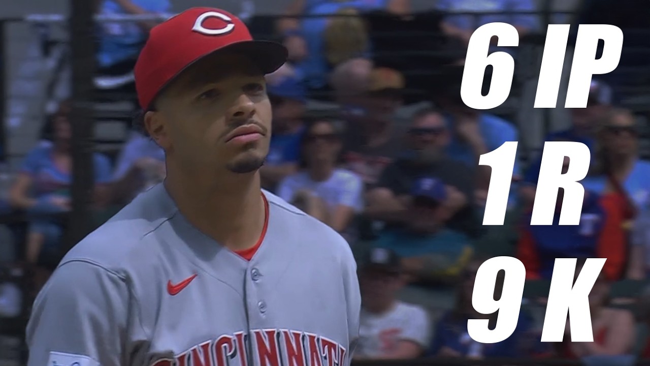 Chase Burns Strikes Out 9 over 6 Strong Innings vs Rangers