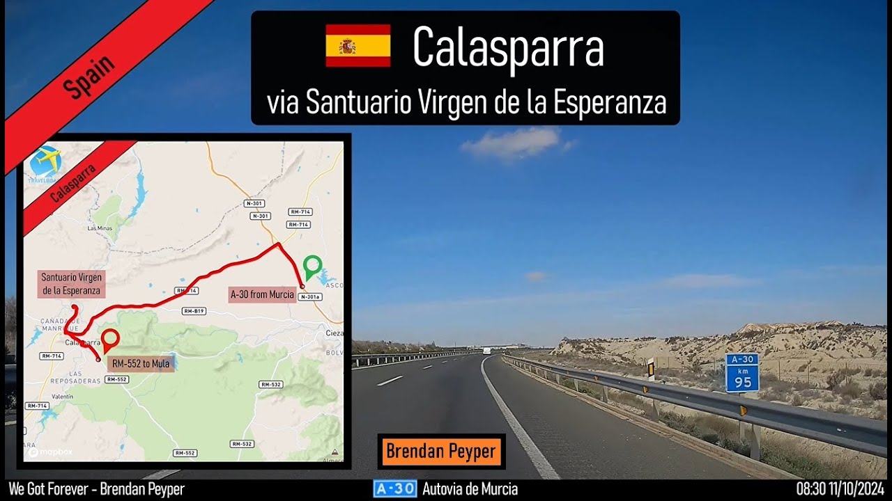 ♪ Drive to Calasparra, Murcia, Spain