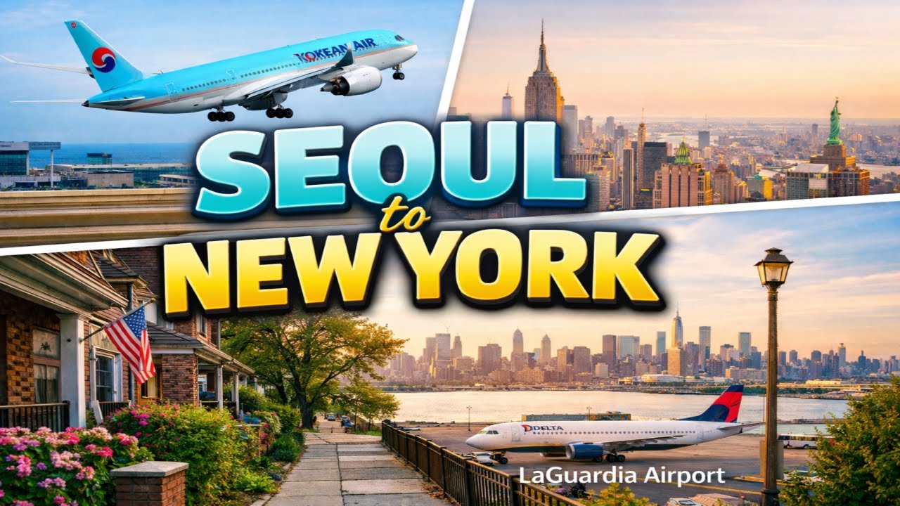 From Incheon to New York 🇺🇸 |  Neighborhood Walking Tour near LaGuardia Airport