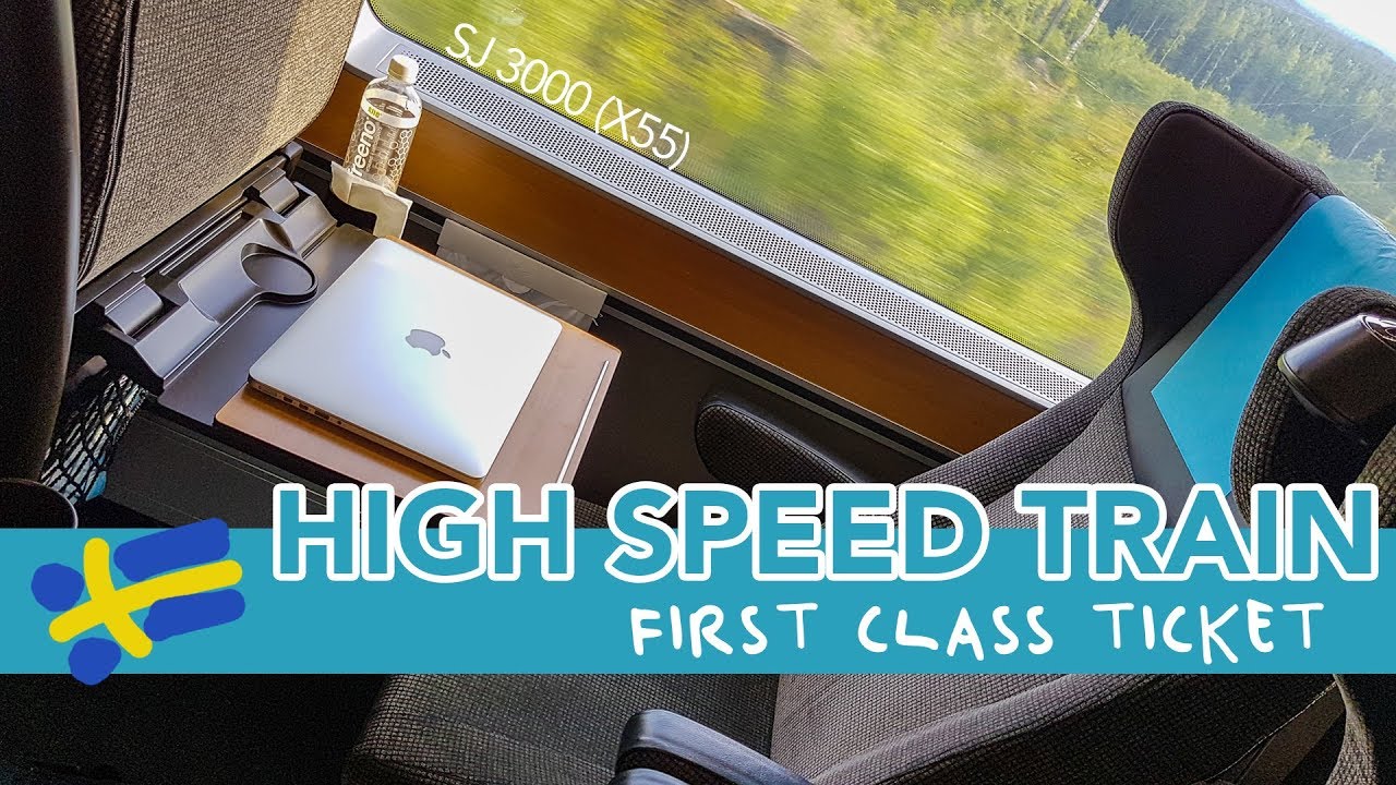 HIGH SPEED TRAIN - FIRST CLASS | Swedish SJ 3000 to Stockholm