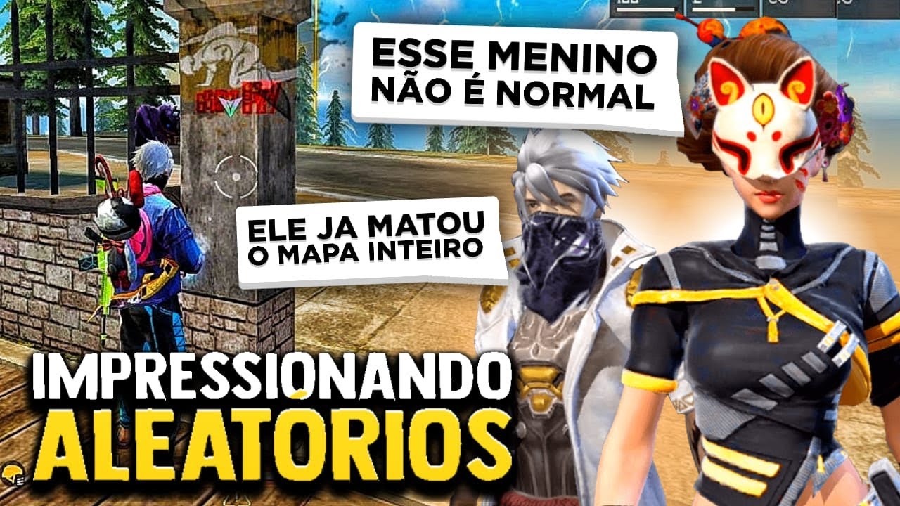 ALGO JAMAIS VISTO ACONTECEU NESSA PARTIDA DE FREE FIRE 😯🔥 - IMPRESSIONDO OS ALEATÓRIOS 💥