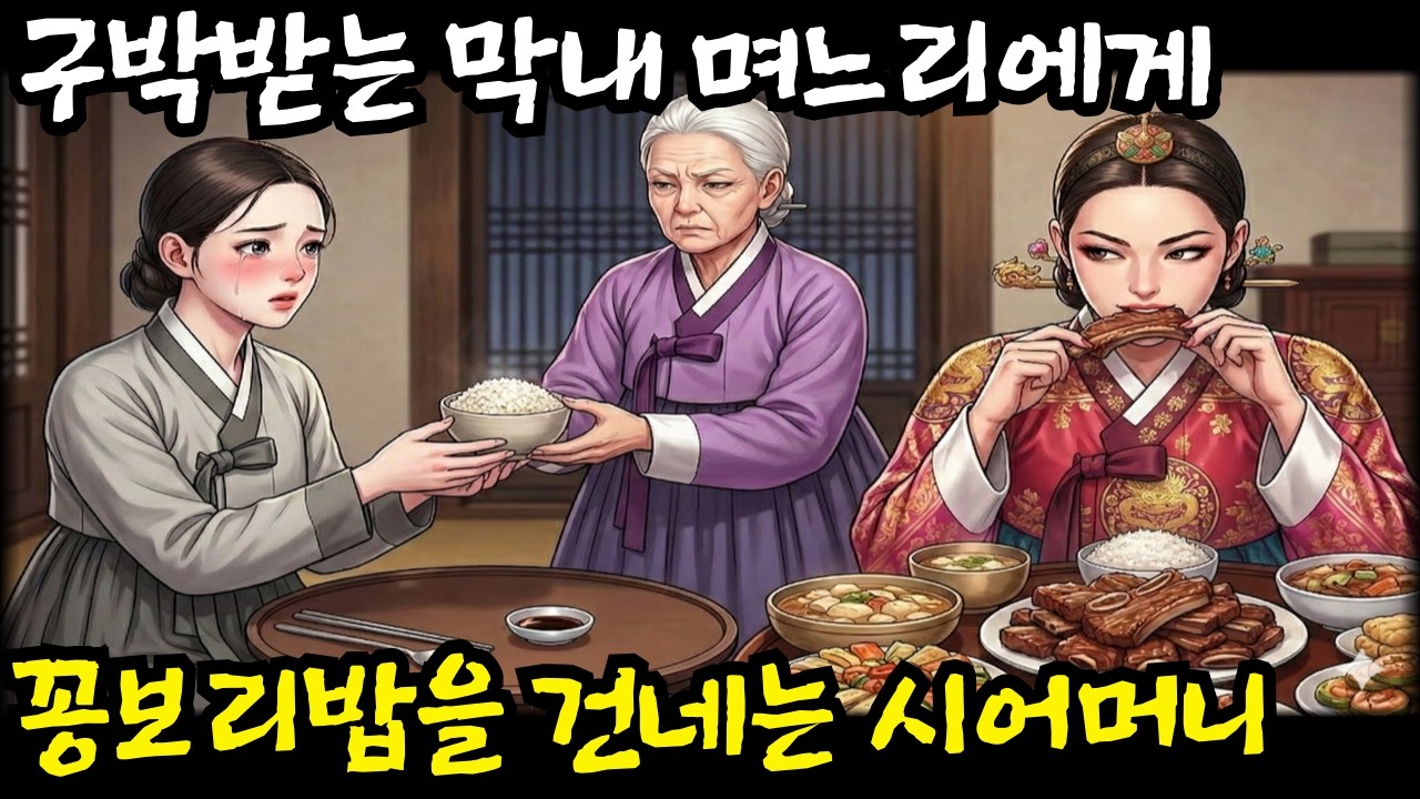 구박박는 며느리에게 꽁보리밥을 건네는 지혜로운 시어머니 #야담 #민담 #설화