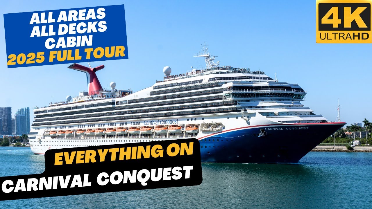 🚢 Everything on Carnival Conquest | All Areas | Room| Full Tour in 4K