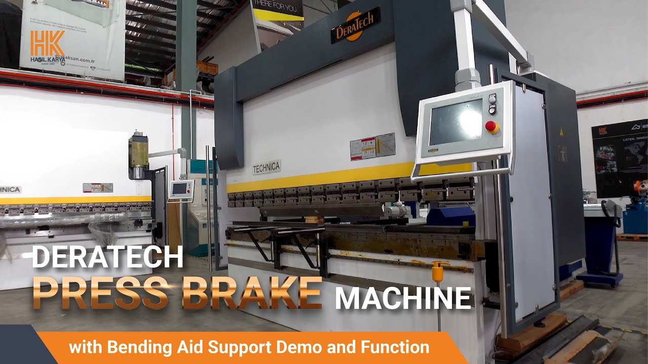 Deratech Press Brake Machine With Bending Aid Support Demo and Function