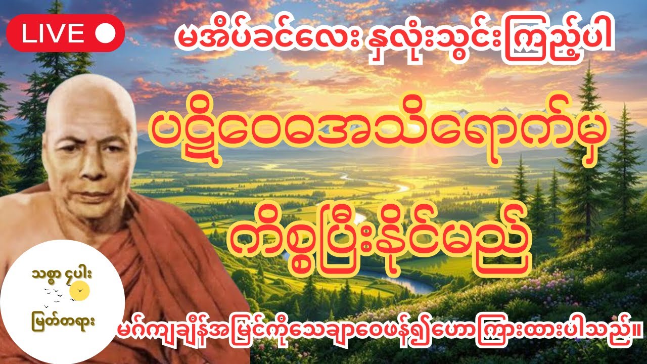ယောဂီပုဂ္ဂိုလ်၏ အမြင်မှန် ပဋိဝေဓအသိရောက်မှကိစ္စပြီးနိုင်ပုံ မိုးကုတ်ဆရာတော်ကြီး