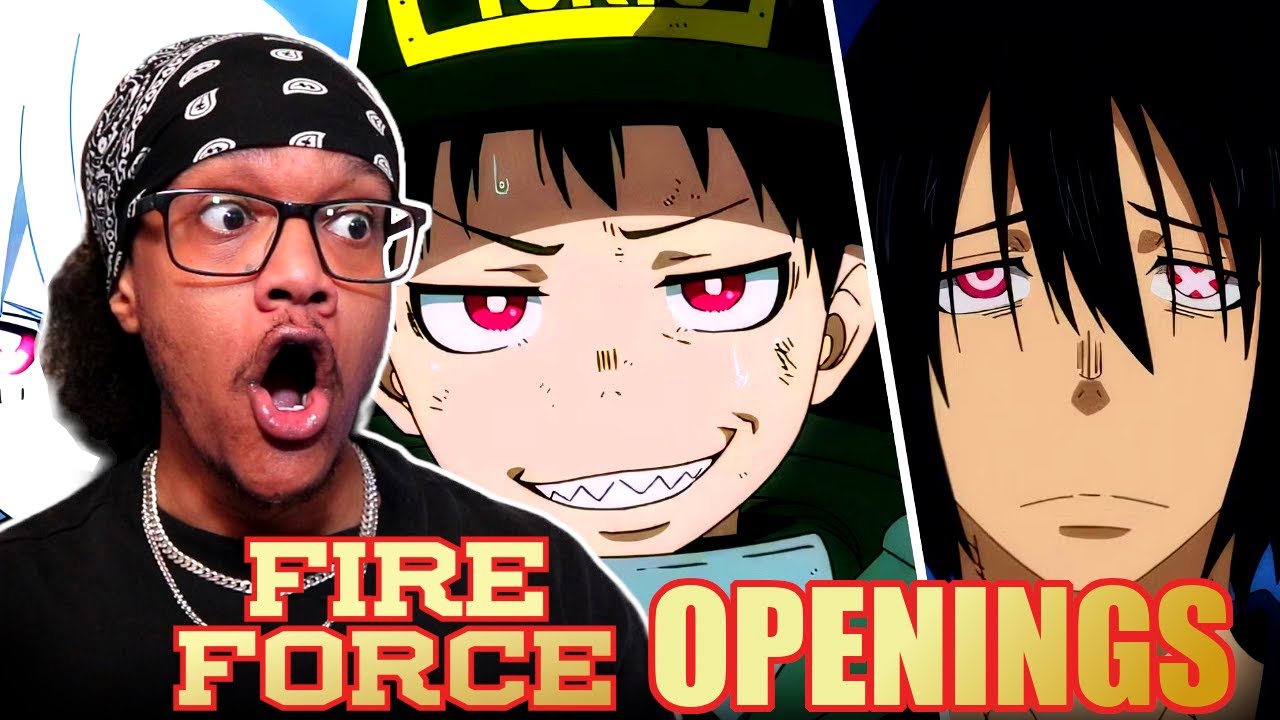 FIRST TIME REACTION to ALL  FIRE FORCE Openings (1-5)
