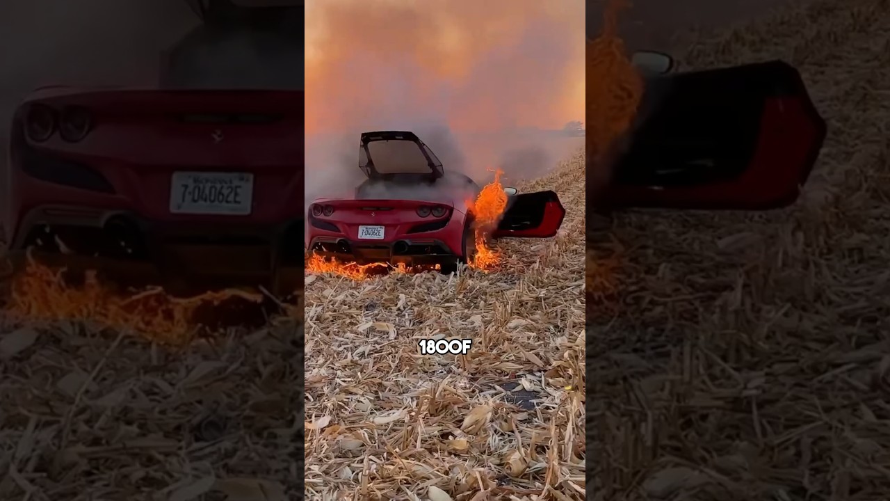 @whistlindiesel случайно сжег Ferrari F8!