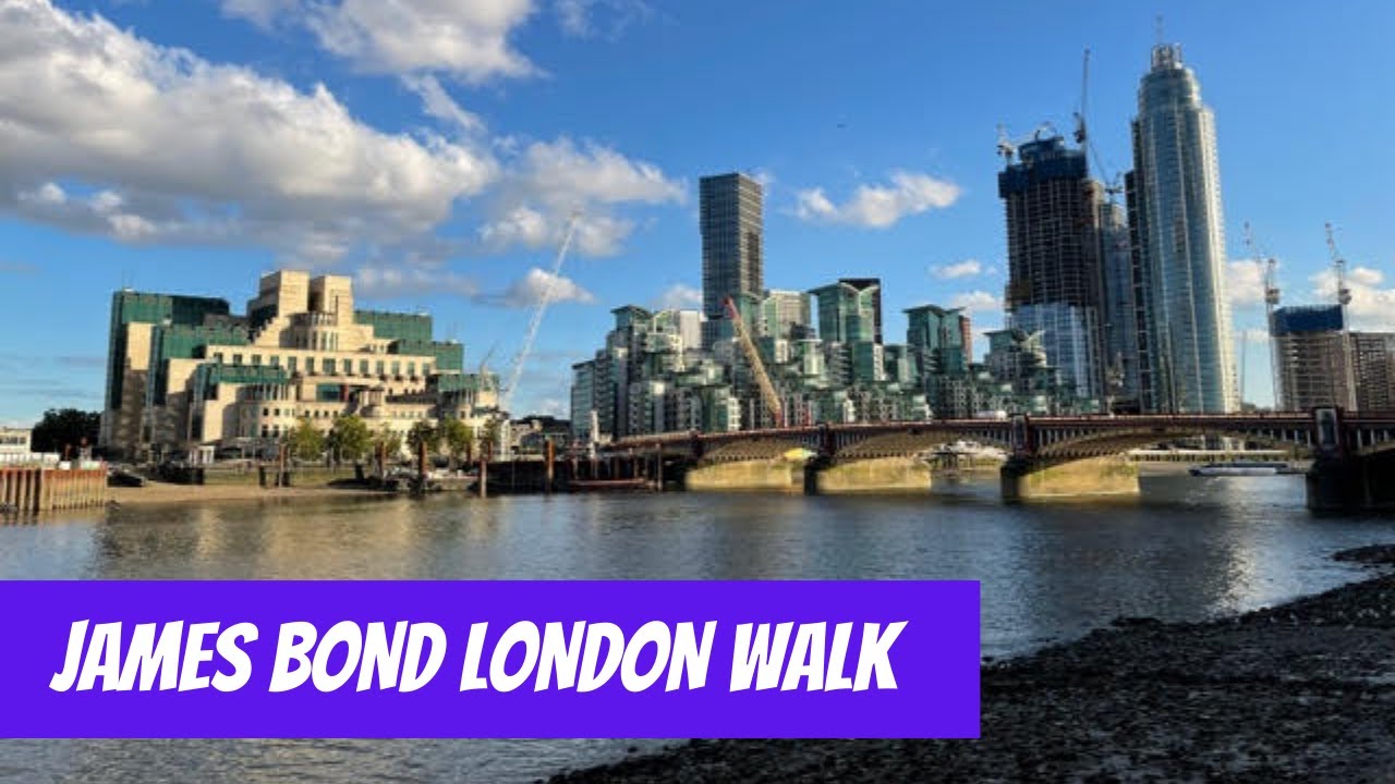 James Bond London Walk | Walking to SIS Building - MI6 Headquarters. October 2021 [4K]