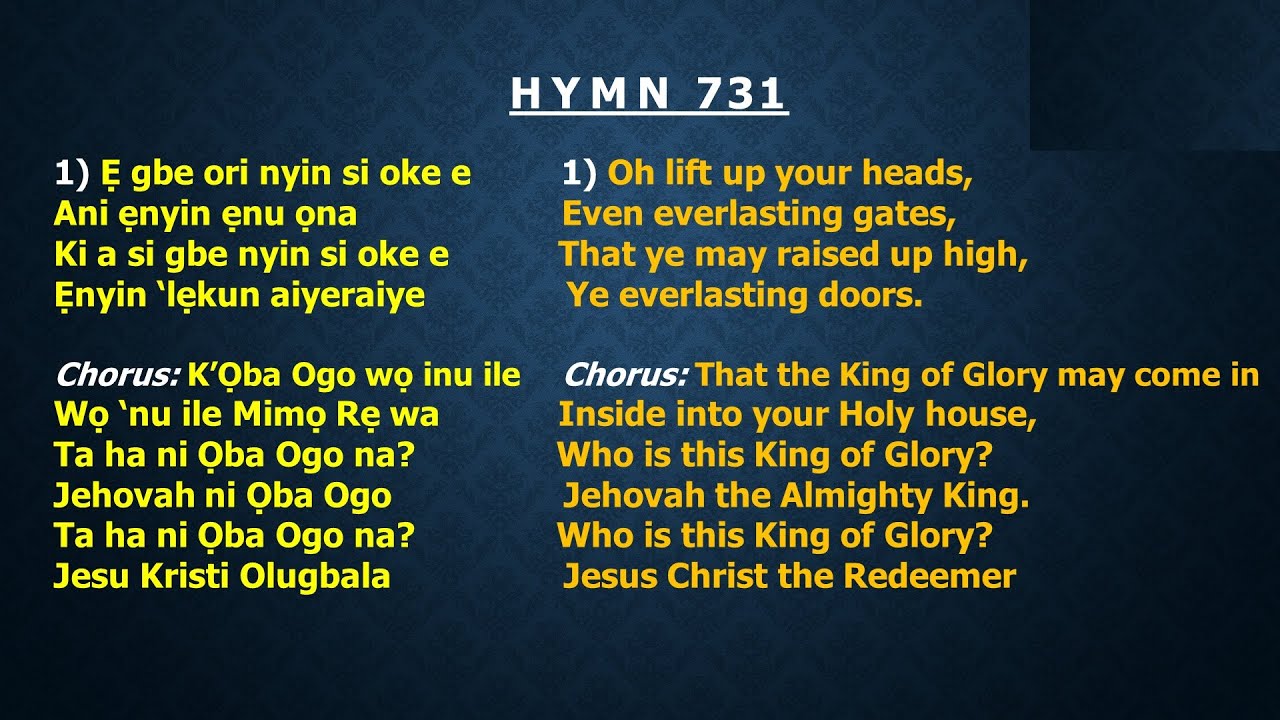 CCC Hymn 731 (E gbe orin nyin si oke), C.C.C Redemption Parish,Winnipeg, Canada