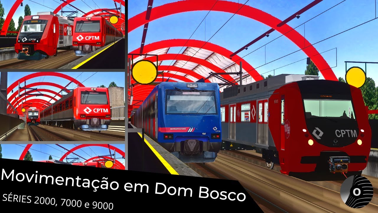 OpenBVE - MOVIMENTAÇÃO DE TRENS SÉRIE 2000, 7000 e 9000 em DOM BOSCO! Linha 11 Coral