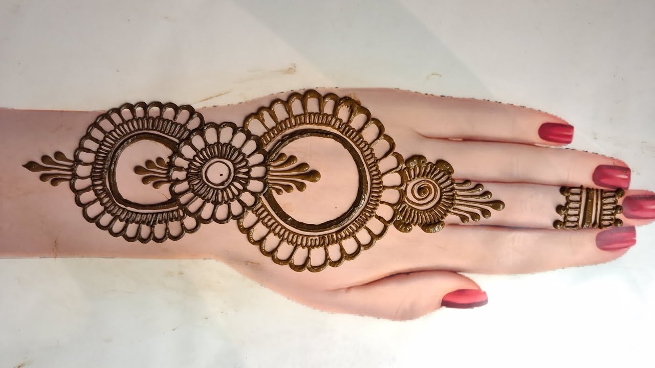 New simple eid mubarak mehndi design ||simple mehndi design ||new stylish back hand mehndi 