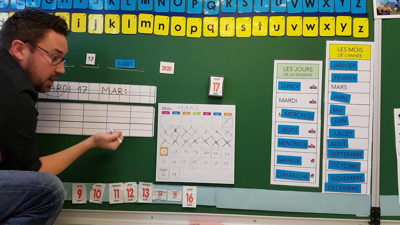 Maternelle - Le rituel de la date - MARDI 17 MARS