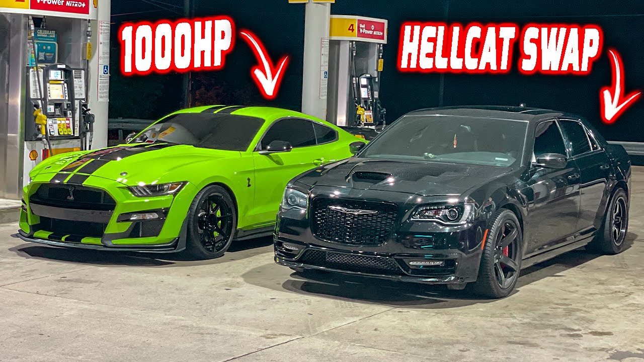 1000HP Hellcat Redeye Swap Chrysler 300 Races Mustang GT500!