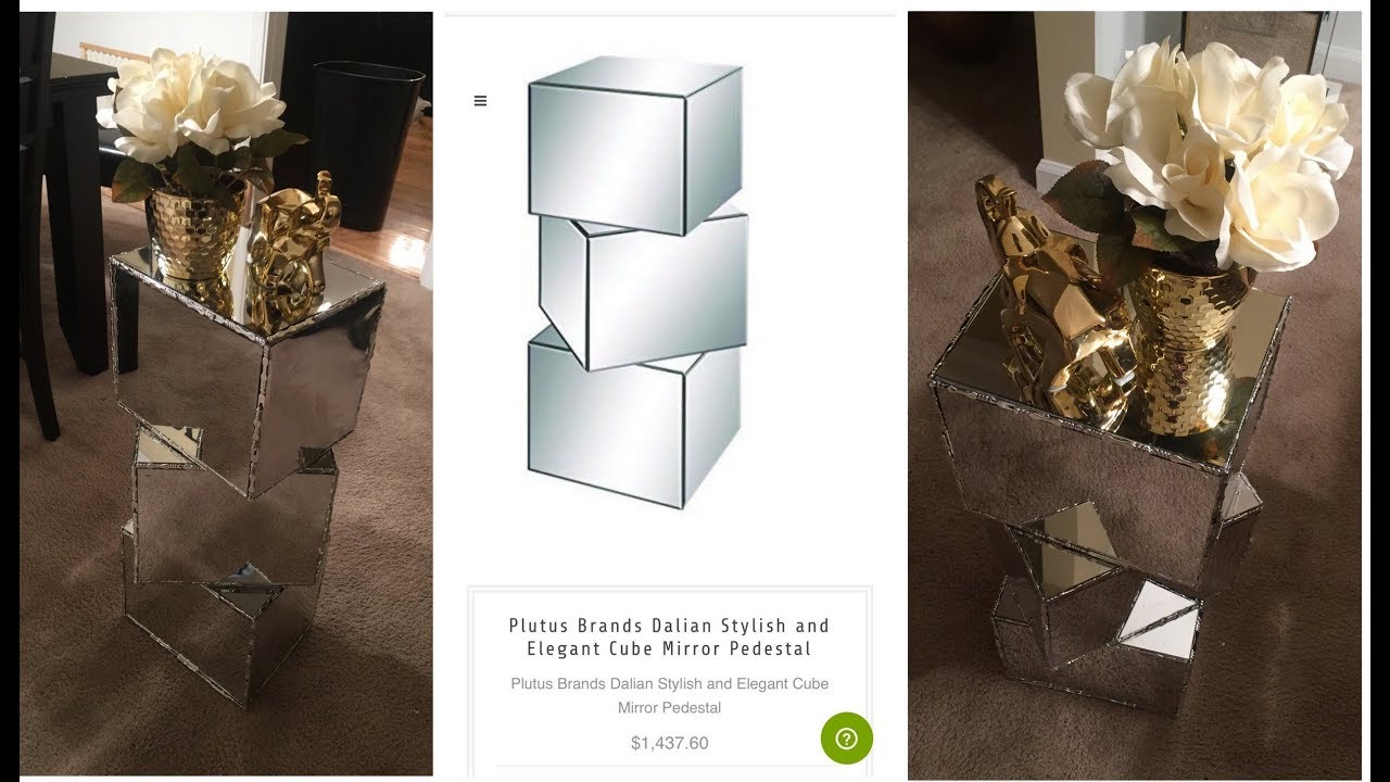 Dollar Tree DIY || Cube Mirror Pedestal