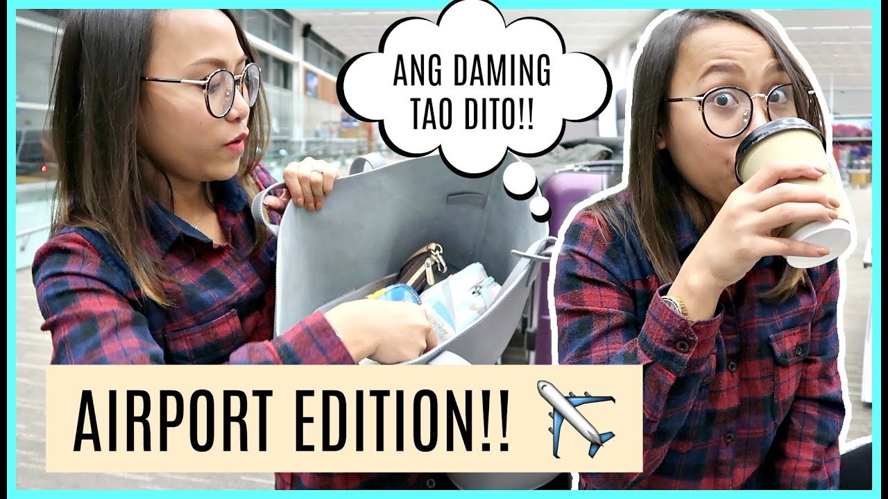 MGA LAMAN NG TRAVEL BAG KO (AIRPORT EDITION!) NAKAKAHIYA PALA DITO 🤣❤️ | rhaze
