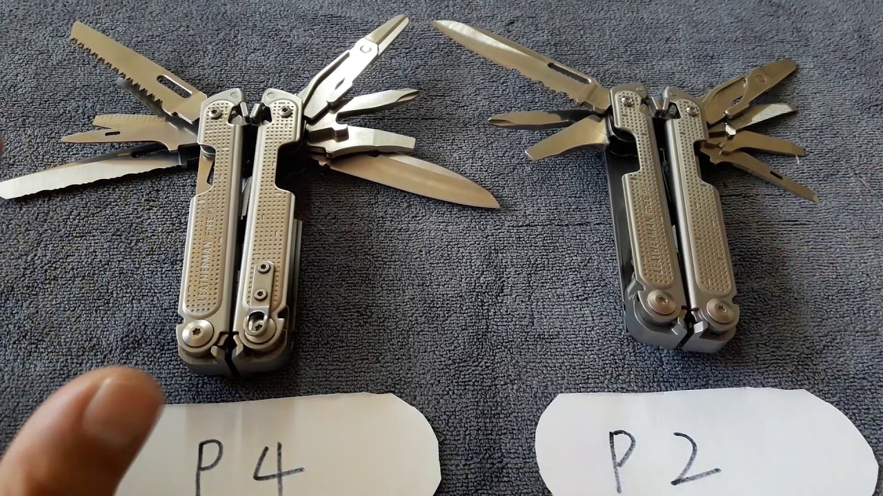레더맨 멀티툴 비교! 프리 P4 vs 프리 P2   Compare Leatherman Multitool!  Free P4 vs Free P2