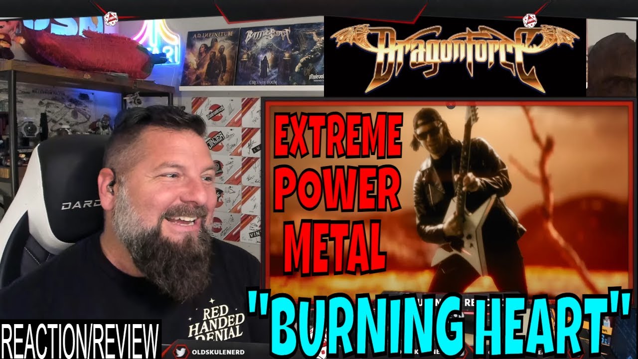 DRAGONFORCE - Burning Heart (Official Video) OLDSKULENERD REACTION |