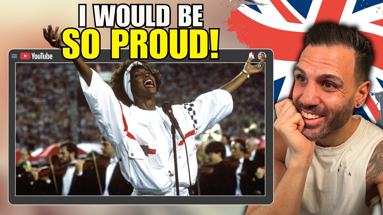 *INCREDIBLE* British Guy Reacts to Whitney Houston National Anthem (Star Spangled Banner(