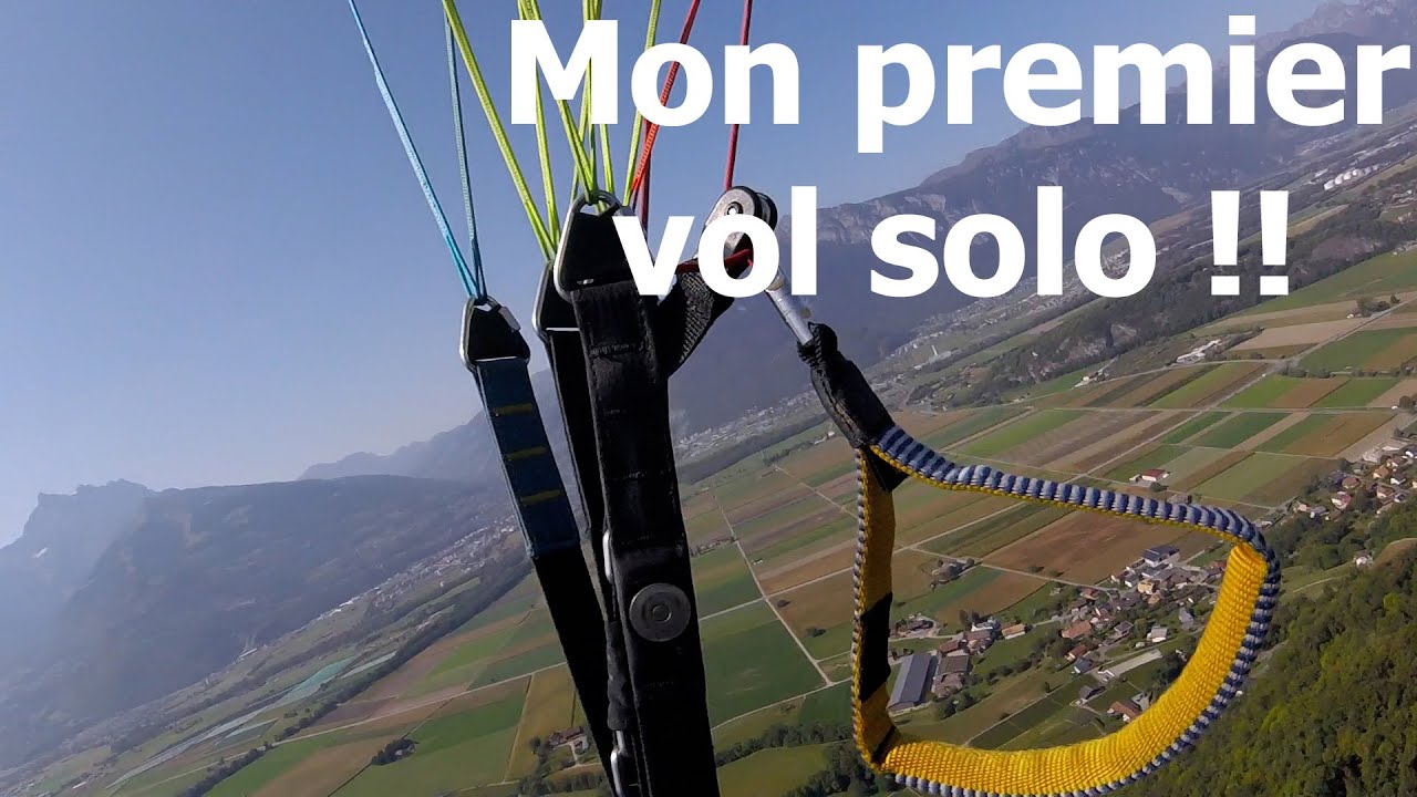 Mon premier vol solo en parapente !!