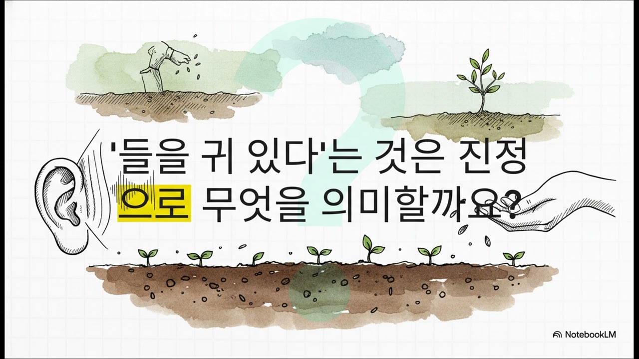 막4:13-25(화2.10 큐티인)하나님 나라의 비밀