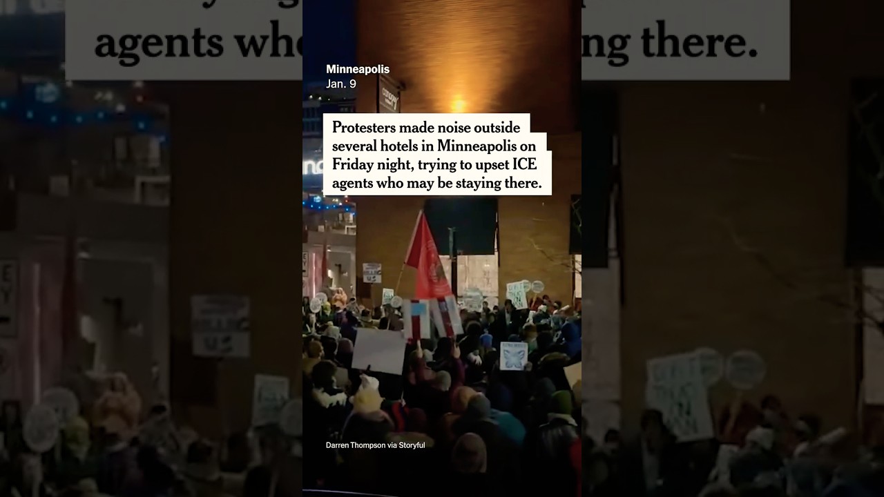 Nighttime Protest Opposes ICE in Minneapolis