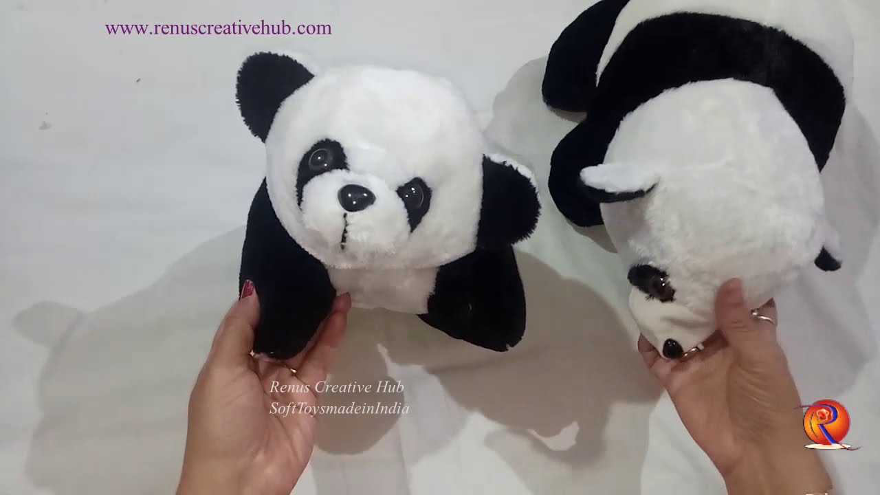 Soft toys making..... How to make Panda at home in easy way in hindi……