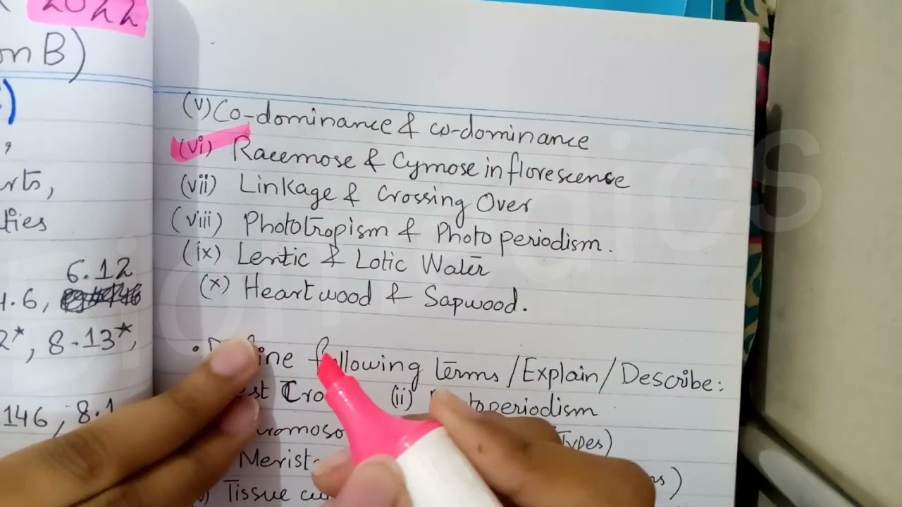 Important Short Questions | XII Botany | Board Exam 2022 | BIEK | Class 12 Biology | Sec B