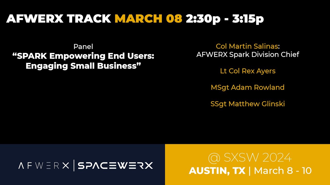 Panel “SPARK Empowering End Users: Engaging Small Business”