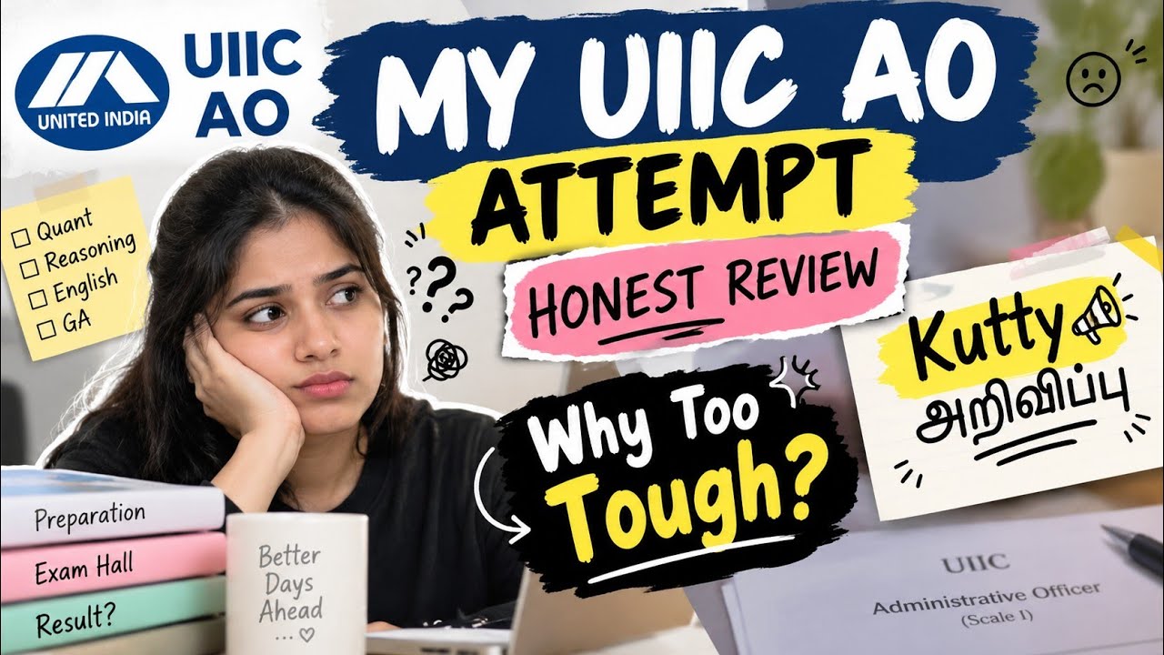 MY UIIC AO EXAM SELF GIVEN ANALYSIS + Kutty announcement ON CA revision