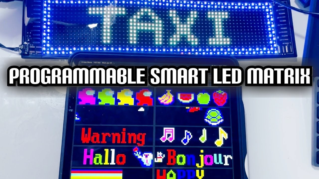 Programmable LED Sign,15''x4'' Pre-Made Animations & Text Scrolling, Bluetooth APP LED Matrix Panel
