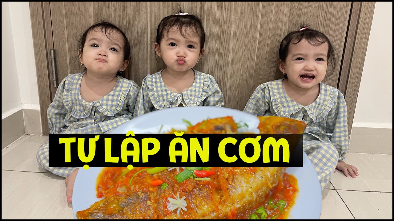 Mẹ Yến Nhi làm món cá sốt cà chua thơm ngon, ba bé sinh ba hớn hở thưởng thức | Ba Nàng Tiên