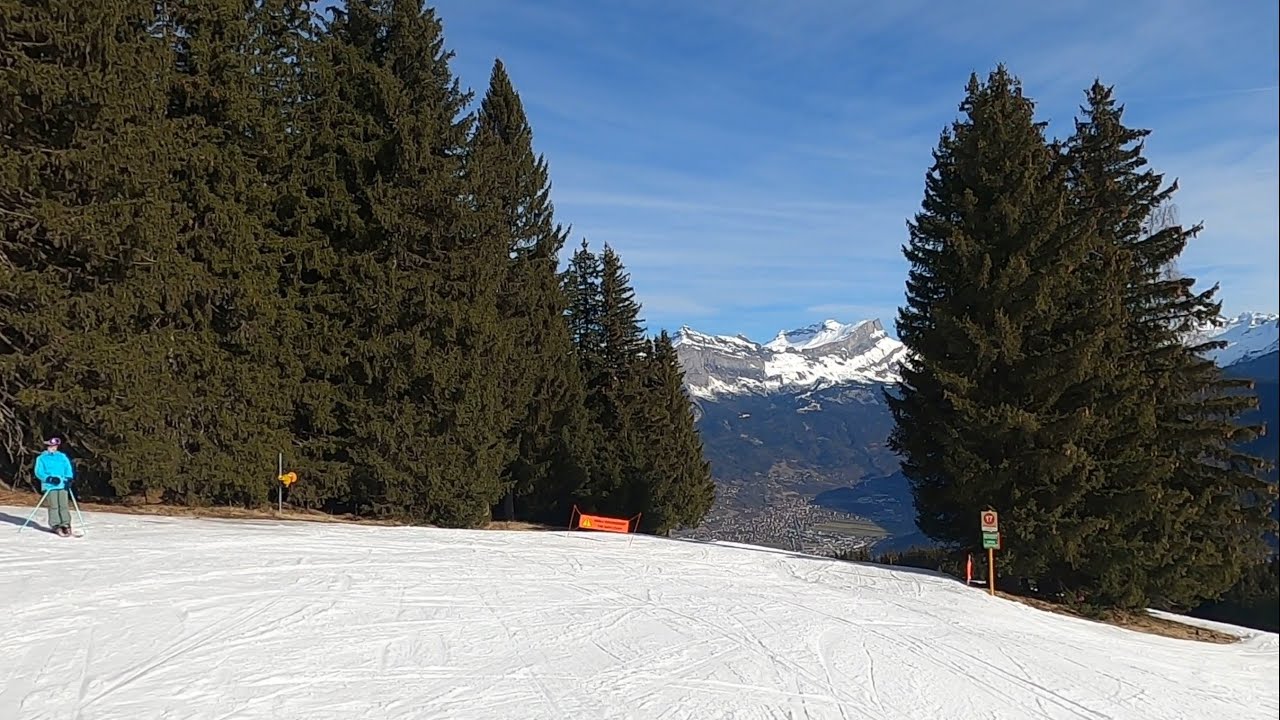 GoPro HD POV Skiing Megeve Ski Resort Feb 2024 | Blue Finance & Red Maurice Slope