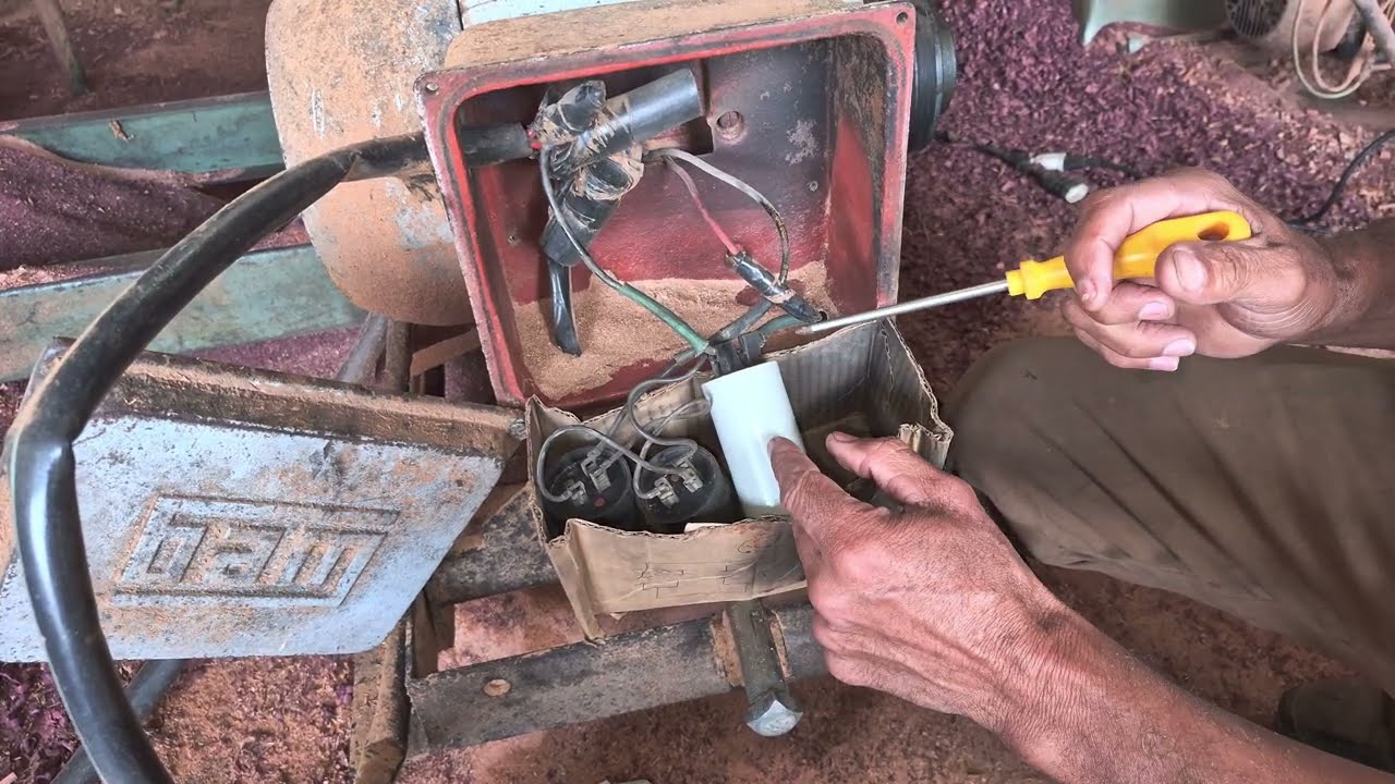 Ligando o motor  após  a troca do capacitor