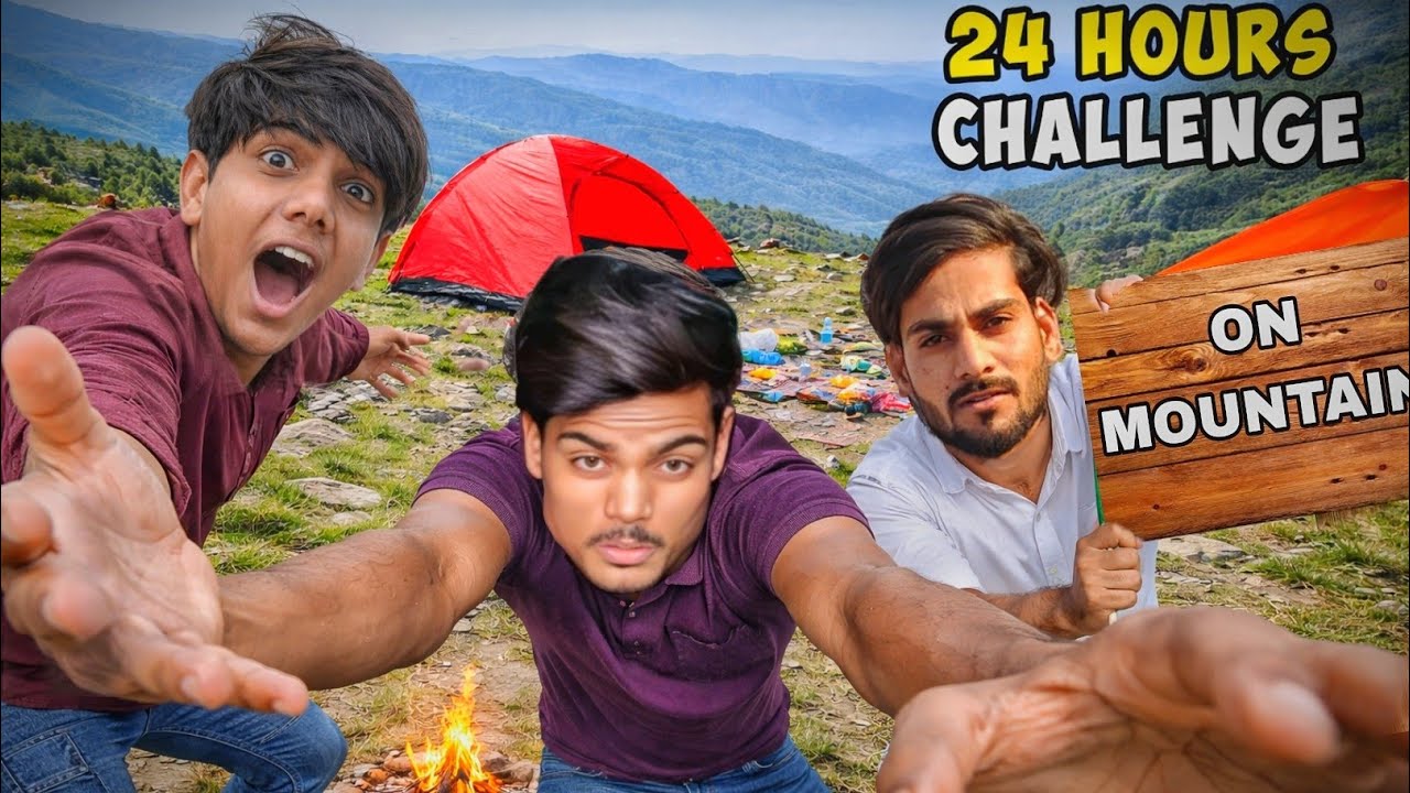पूरी रात जंगली पहाड़ियों में  🏔️| 24hours survive chellange on mountain | 24h CHELLANge| #teamit 