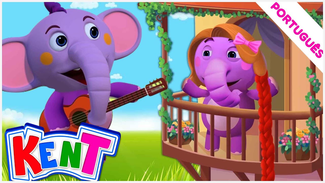 Kent o Elefante | Aprenda FRUTAS e cores com Rapunzel | Desenhos animados em portugues