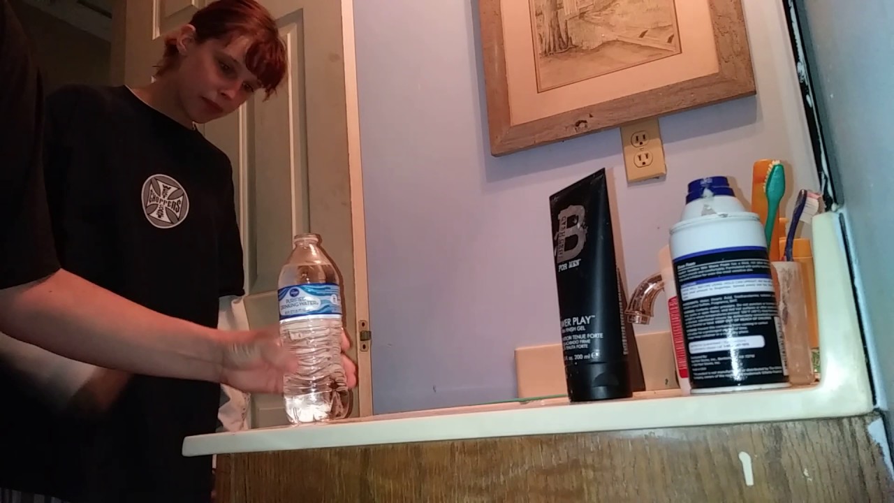 Penny in a bottle prank.