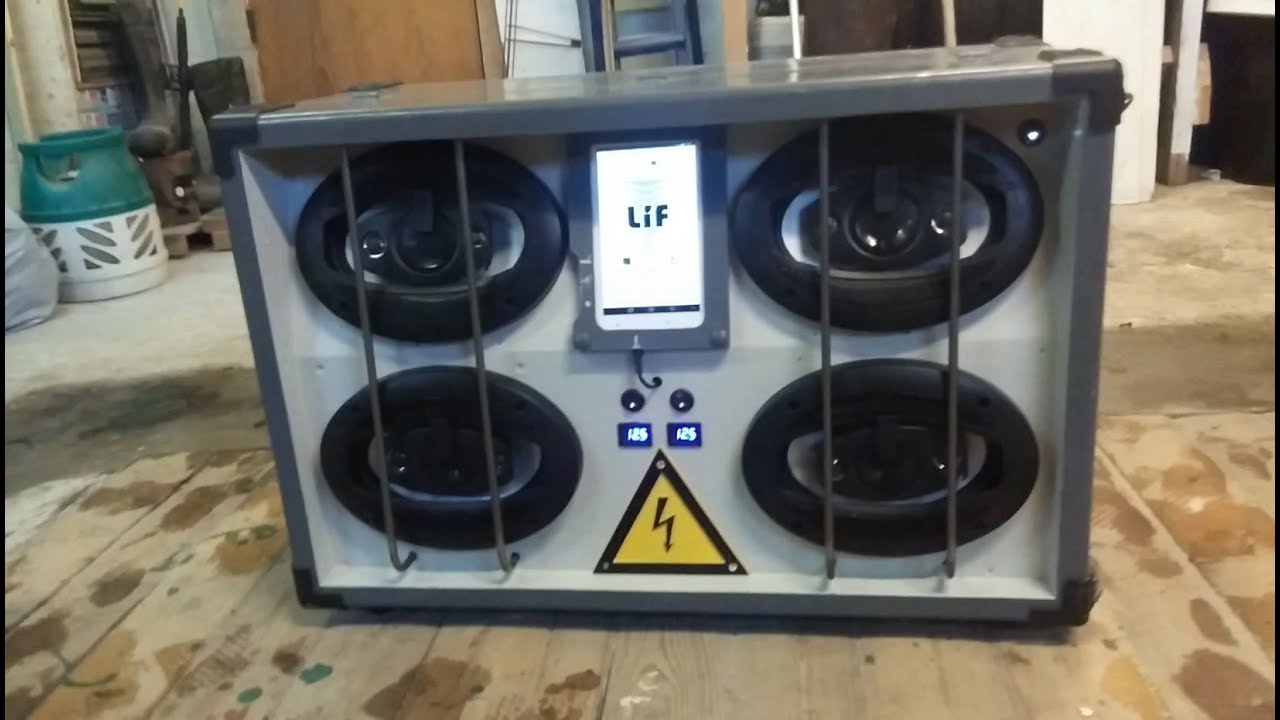 Portable DIY festival Boombox with Android Tablet - 4x100w