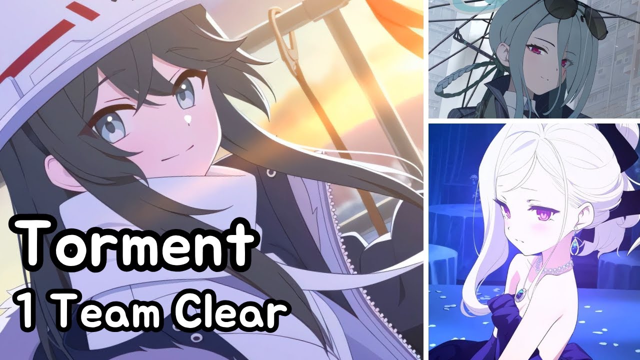 [Blue Archive] Gregorius S5 Torment (Indoor) - 1 Team Clear ft. Minori & Dress Hina