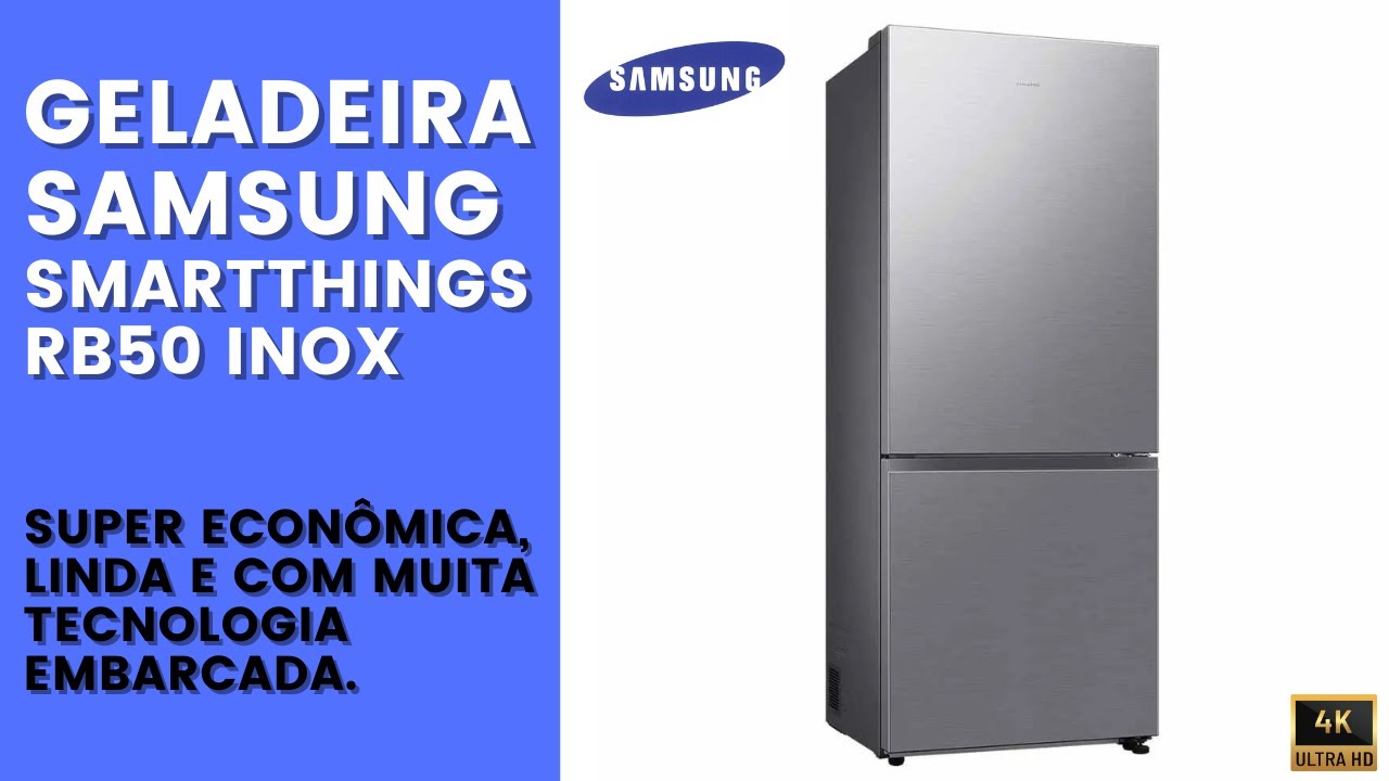 Refrigerador SAMSUNG SMARTTHINGS RB50 INOX. Uma Geladeira muito ECONÔMICA, mas vale o preço?!